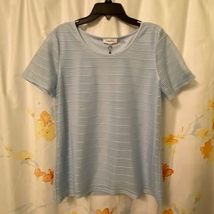 Calvin Klein Sky Blue Ribbed Shirt